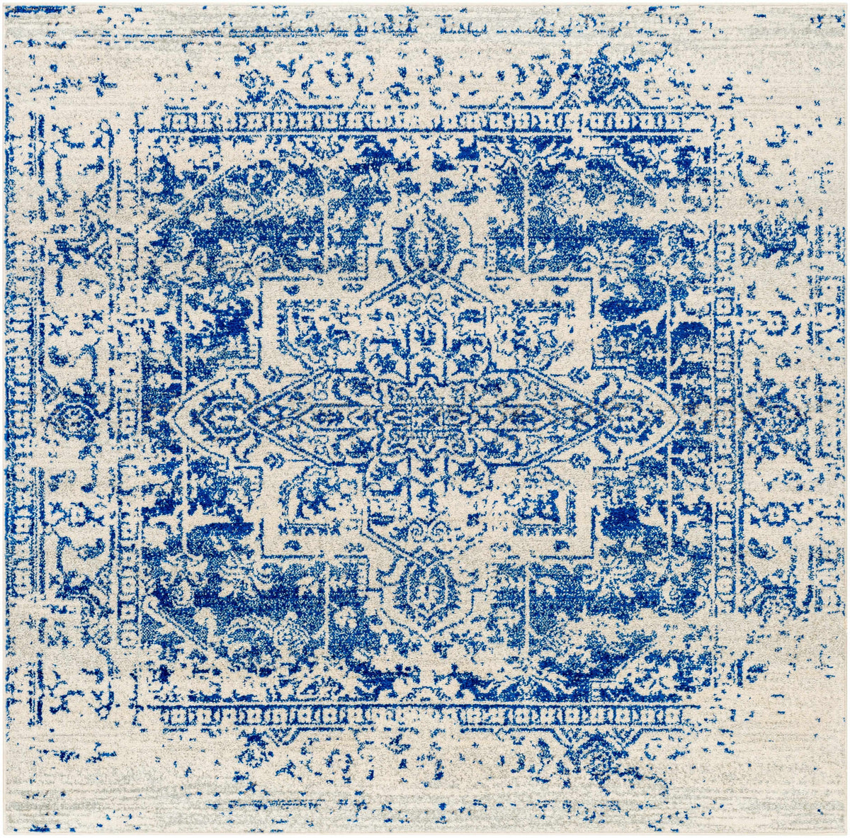 Rachel Navy Traditional Vintage Area Rug by Hauteloom