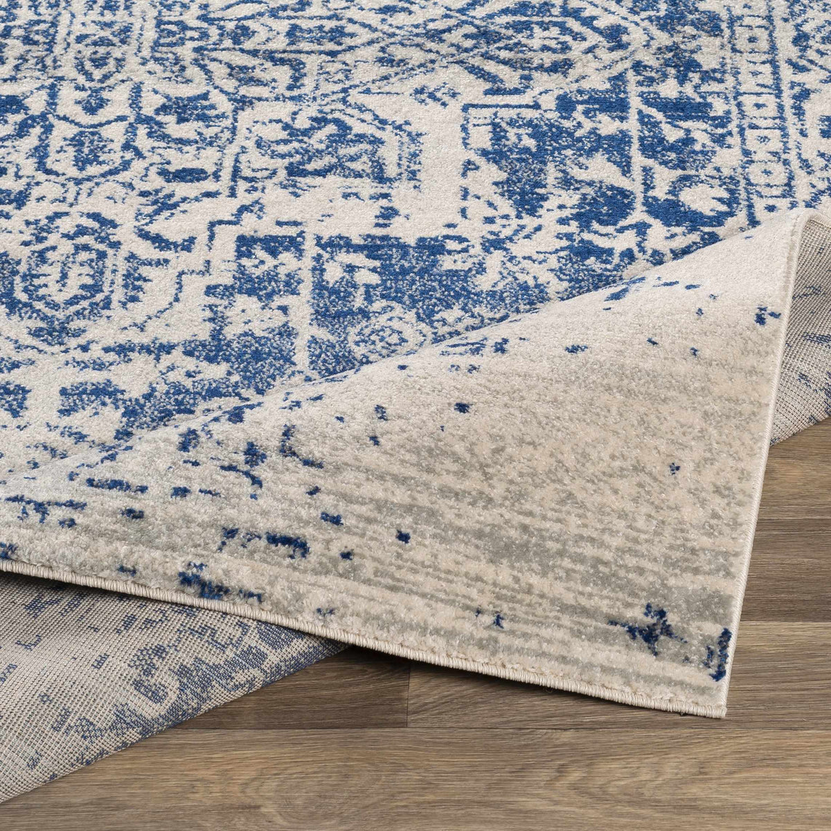 Rachel Navy Traditional Vintage Area Rug by Hauteloom